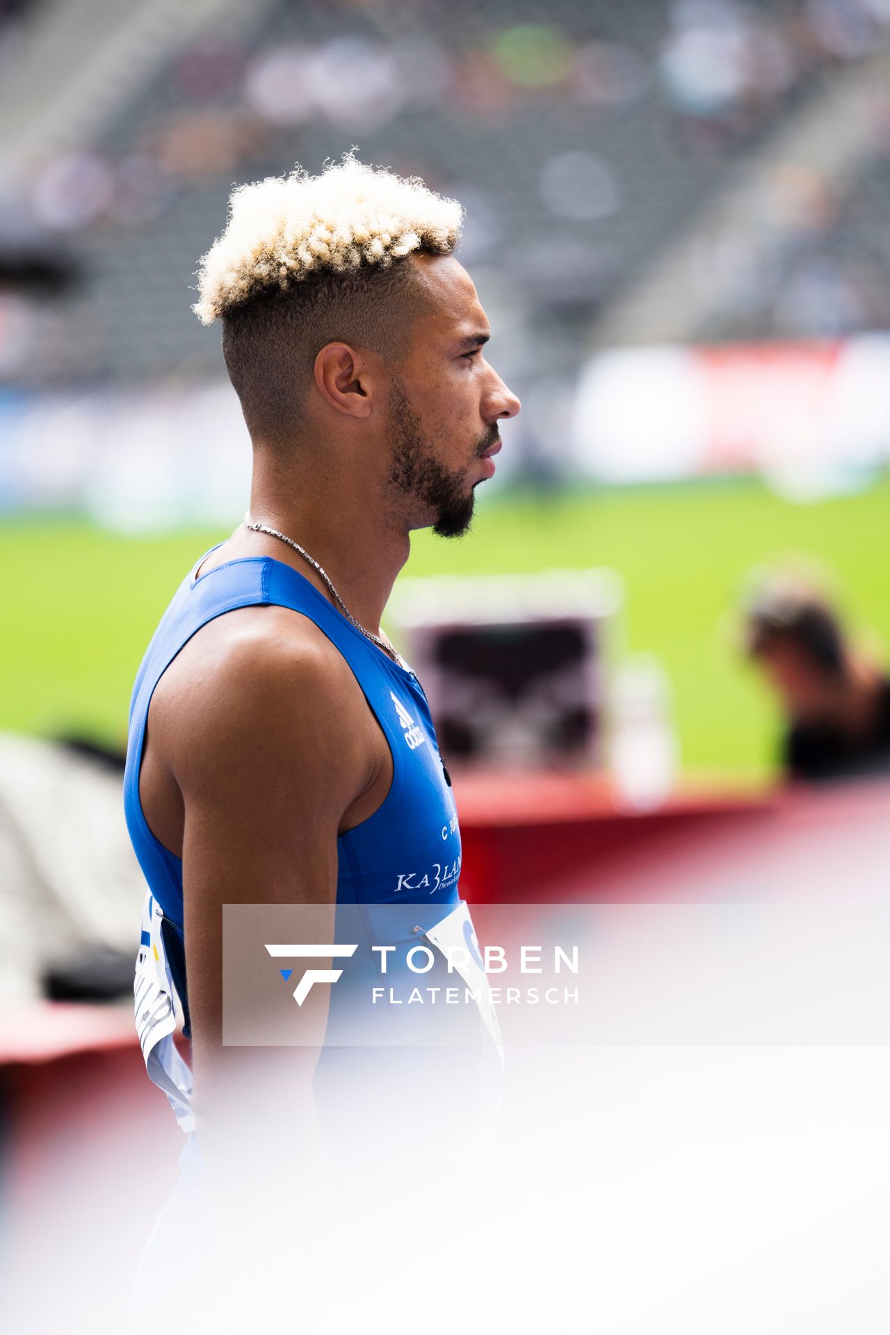 Steven Mueller (LG OVAG Friedberg-Fauerbach) waehrend der deutschen Leichtathletik-Meisterschaften im Olympiastadion am 26.06.2022 in Berlin